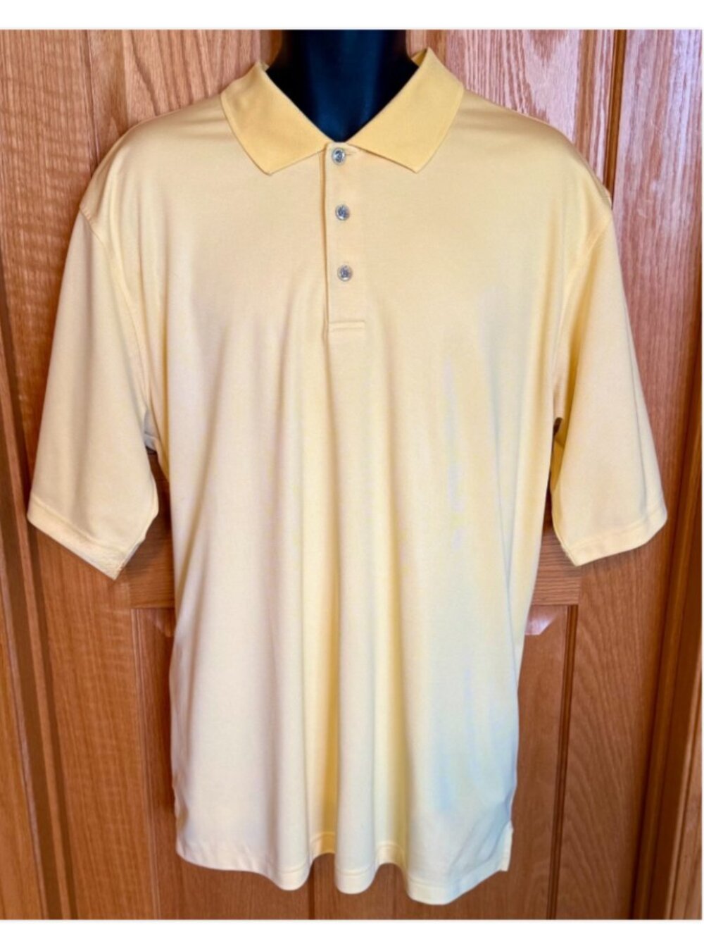 Pebble Beach Men's Performance Golf Polo Shirt Short Sleeve Yellow 2XL *NWOT